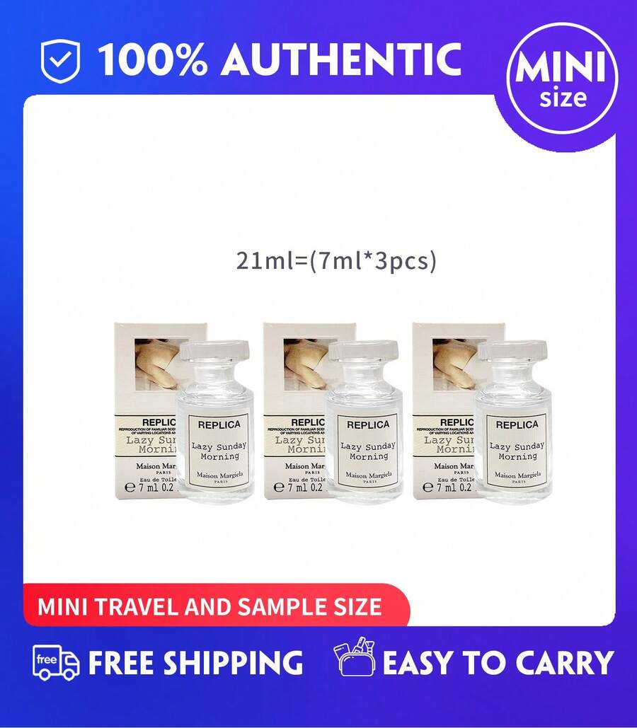 Maison Replica Lazy Sundy Moring EDT For Women 7ml / 0.2 Fl.Oz. Travel Mini - 21ml (7ml*3 Bottles) - View 1