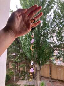 1pc AB Color Solar Catcher, Sun Catcher Crystal Ball Pendant, Window & Garden Decor Lighting Accessory