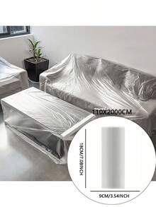 Lona plástica resistente, lámina transparente extra grande para protección de muebles y pisos, funda impermeable para sofá para pintura, remodelación y prevención de polvo en proyectos de mejora del hogar (sin modelo de posicionamiento), funda para cabecera, accesorios de jardín al aire libre, artículos necesarios