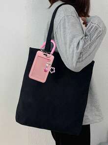 1 件多巴胺星形弹簧扣亚克力硬卡夹，ins 风格时尚星星钥匙扣配彩色卡夹，别致串珠手机壳吊饰，简约星星设计，适合返校礼物、女友礼物、生日礼物，可容纳餐卡、身份证、银行卡