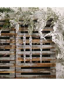 12 sztuk Boże Narodzenie Przezroczysty Sopel Wisiorek Dekoracja Choinki Linia Wisiorek Wiszące Ozdoby Choinkowe, Dekoracja Sceny, Dekoracja Pokoju, Dekoracja Domu, Dekoracja Okna Wisiorek, Dekoracja Imprezy Świątecznej