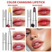 SNAILGIRL Magic PH-Changing Lipstick, Black & Red Glitter Shimmery Lip Gloss, Temperature-Changing Tinted Lip Balm, Moisturizing & Nourishing Lip Makeup For Women & Girls, 24-Hour Long-Lasting Color, Suitable For All Skin Types, Perfect For Daily Makeup, Valentine's Day Gift, Ideal For Casual, Street, Holiday, Party Occasions All Year Round - Nhiều màu - Xem 2