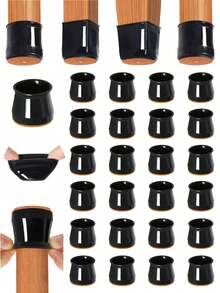 4/8/16/24/36pcs Furniture Leg Floor Protectors, Suitable For Hardwood Floors, Furniture Pads, Chair Leg Sliders, Silicone Chair Leg Covers, Prevent Floor Scratches And Reduce Noise, Applicable For Kitchen, Living Room, Bedroom, Cafe, 3 Styles Available - Black Light Brown - View 8