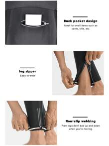 X-TIGER (Toamnă/Iarnă) Pantaloni de ciclism cu bretele pentru bărbați cu buzunar cu fermoar, colanți de ciclism cu căptușeală 5D, pantaloni de ciclism