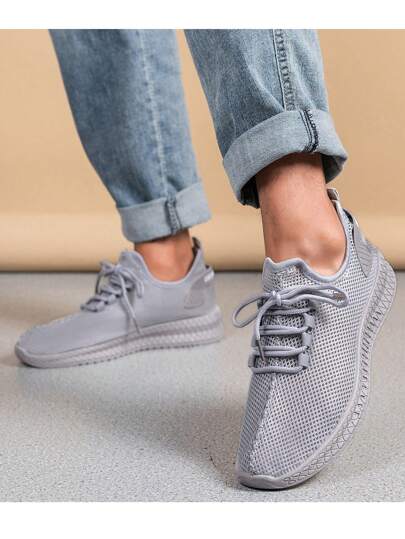 Zapatillas de running transpirables de suela plana para hombre y pareja, de estilo moderno, ligeras y con diseño de moda