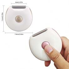 1 pieza Recargable Batería de 400mAh Removedor de vello eléctrico portátil de 3W para mujeres, Modelo RF-710 para eliminar vello corporal, facial y de las piernas, adecuado para viajes y exteriores