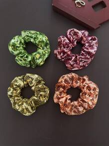 4/6 piezas Scrunchies fluorescentes de colores Y2K, accesorios elegantes para el cabello para mujeres, adecuados para vestidos, vacaciones en la playa, atuendos diarios y peinados, Casual