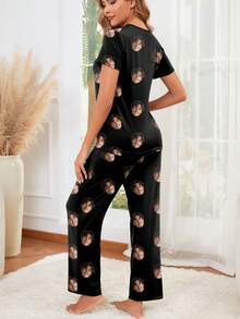Printstory Customized Women's Pajama Set, Personalizable With Any Pattern, Unique Customized Gift, Suitable For Family, Friends, Holiday Parties, Buttery Soft - Multicolor - View 3