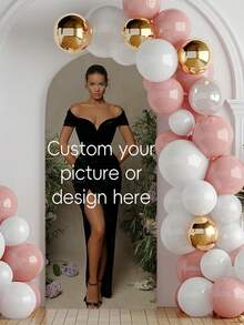 Personalized Spandex Arch Cover - Custom Arch Backdrop Cover Fit Round Top Backdrop Frame Stand, Arch Backdrop Cover For Birthday, Theme Party, Wedding,Multiple Size Options ,Forever Love - Multicolor - View 4