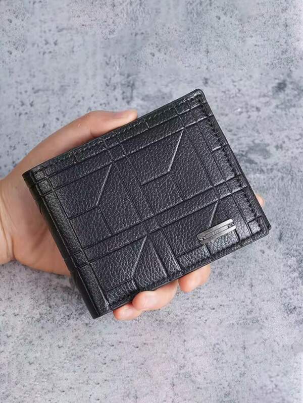 1 pièce Portefeuille  pour homme, minimaliste, vertical, court, d'affaires, anti-vol, porte-cartes de crédit, porte-monnaie, portefeuilles aléatoires