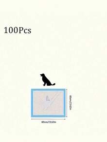 100 piezas Almohadillas para pañales de mascotas, Pañales desechables para perros, Alfombrillas de arena para gatos engrosadas, Adecuadas para el entrenamiento de mascotas, Evitan que las mascotas orinen en cualquier lugar, Mantienen la higiene del hogar, El mejor regalo diario para gatos y perros felices, También una opción ideal para regalos de cumpleaños y suministros para mascotas.