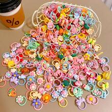20/30/50pcs Cute Cartoon Girl Hair Accessories, Ponytail And Daily Wear, Mother's Gift, PE Bag Packaging - Mixed Color - View 4