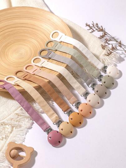 1 件装奶嘴夹，适合男孩和女孩的可爱图案，婴儿奶嘴夹通用安抚夹，适合万圣节、洗礼、感恩节、圣诞节礼物，婴儿洗礼家庭装饰礼物