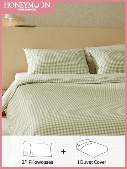 2/3 pezzi Set copripiumino stampato, 100% cotone, super morbido ed elegante, adatto per tutte le stagioni, decorazione da letto chic e adorabile, copriletto per camera da letto e dormitorio, senza piumino, certificato Oeko-Tex