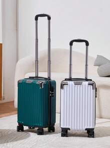 Lightweight Vertical Trolley Suitcase, Students College Business Travel Luggage With Wheels, Scratch-Resistant Password Lock, Expandable Carry-On Bag For School School Accessories School Stuff