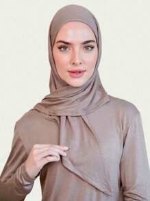 1 Stück Frauen Islamischer einfarbiger Hijab Schal mit schweißabsorbierendem Anti-Rutsch-Gewebe, Lässig Kopfbedeckung Liner Kappe geeignet für Sport und Alltagskleidung