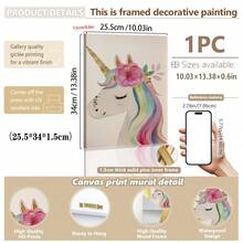 1pc Baby Room Decor Nursery Wall Art.Unicorn Mural, Unicorn Kids Room Decor, Girls Bedroom Mural, Whimsical Unicorn Poster, Kids Room Digital Wall Art, Playroom Decor, Toddler Room Prints, Eclectic Nursery Wall Art.Baby Nursery - Cute And Playful Children's Decor.Various Sizes 20-70cm, Framed Or Unframed Available, Perfect For Baby Room Decor.Home Decor, Summer Wall Art - Multicolor - View 27