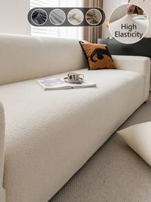 1pc Solid Color Stretch Sofa Cover, Simple Style Pet Friendly Anti-Slip Anti-Dirt Anti-Scratch, Suitable For All Seasons, Washable, For 1/2/3/4 Seater Sofas In Living Room, Bedroom, Study