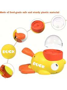 1 Set Interactive Press Operated Dog Treat Dispenser Toy, Slow Feeder Food Bowl, Duck Shaped, Promotes Healthy Eating & Mental Stimulation, Battery-Free - Multicolor - View 10