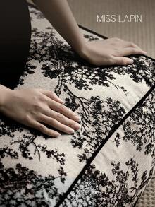 Seat Cushions & Backrest Pillows - Ink Plum Square Style Su-sake (including Plenty Of Filling) - View 7