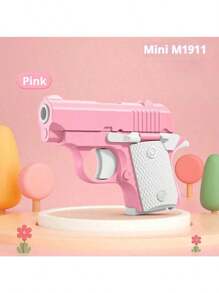 1 pieza Juguete de pistola nueva modelo 2025 para niños - Mini pistola M1911 - Mecanismo de enlace - Retroceso automático por resorte - Mini pistola pequeña - Regalo de cumpleaños/Pascua/Halloween/Navidad - Regalo perfecto - Juguete