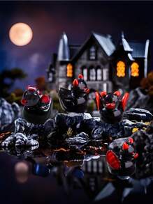 100/50/20/10/5/1pc Halloween Glow-In-The-Dark Demon Black Ducks, DIY Landscape Car Decorations, Stationery Resin Craft Gifts, Unique Gift Ideas, Outdoor Garden Moss Micro Landscape Decor, Party & Outdoor Decorations, Desktop Ornaments