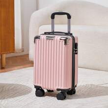 Lightweight Vertical Trolley Suitcase, Students College Business Travel Luggage With Wheels, Scratch-Resistant Password Lock, Expandable Carry-On Bag For School School Accessories School Stuff