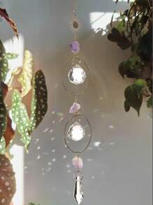 1pc AB Color Solar Catcher, Sun Catcher Crystal Ball Pendant, Window & Garden Decor Lighting Accessory