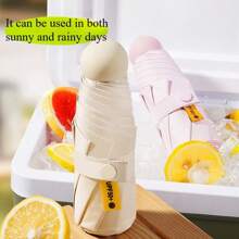 Compact UV-Blocking Mini Umbrella, Capsule Design - Portable & Durable, 6-Rib Fiberglass Structure, Manual Open, Includes Protective Vinyl Case - Ideal For Travel & Unpredictable Weather, Windproof & Rainy Gear | Cute Umbrella Design | Suitable For Travel, Small Umbrella, Pocket Umbrella, Mini Umbrella, Waterproof, UV-Protection, Multipurpose Umbrella, Portable Travel Umbrella