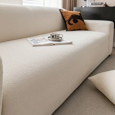 1 件纯色弹力沙发套，简约风格，防滑防尘防刮，适合所有季节，可水洗，适用于客厅、卧室、书房的 1/2/3/4 座沙发