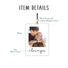 1 Piece Custom Photo Car Mirror Label, Photo Decoration, Photo Driving Safety, Rearview Mirror Decoration, Custom Photo Car Accessories For Rearview Mirror Hanger, Personalized Car Hanging Decoration With Custom Pictures And Text, Custom Acrylic Picture Car Hanging Decoration, Personalize Your Favorite Memories, Christmas Gift