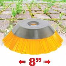 8 Inch Nylon Brushcutter Strimmer Brush Head For Moss And Path  Removal - one-size - View 6