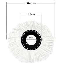 1PC Mop Head Rotating Cotton Pads Replacement Cloth Spin For Wash Floor Round Squeeze Rag Cleaning Tools Household Microfiber - 1PC - 查看 3