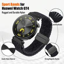 Mazoft 编织运动表带兼容三星 Galaxy Watch Band 7/FE/6/5/4/3 & Watch 5 Pro & 6/4 Classic & Gear S3/S2，20mm & 22mm 表带兼容三星手表 47mm 46mm 45mm 44mm 40mm 43/42/41mm 兼容华为