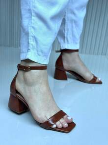 GISELE SANDAL / NUDE, CARAMEL, BLACK. For Parties, Everyday, Office. - Camel - View 3