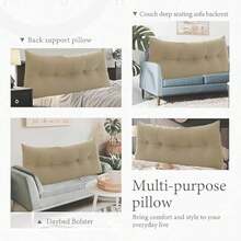 Large White Headboard Pillow Triangular Twin, Soft Wedge Pillow Headbo - 1 - View 7
