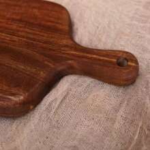 1 Piece Rosewood Cutting Board - Wooden Kitchen Chopping Board, Stylish Long Handle, Solid Wood, For Cutting Meat, Cheese, Bread, Vegetables And Fruits - Charcuterie Board Cheese Serving Platter, Perfect For Gourmet Slicing And Display, Portable Camping Cutting Board, Essential For Modern Country Kitchen. Mother's Day Gift, Christmas Gift, Housewarming Gift, Wedding Season Kitchen Supplies.