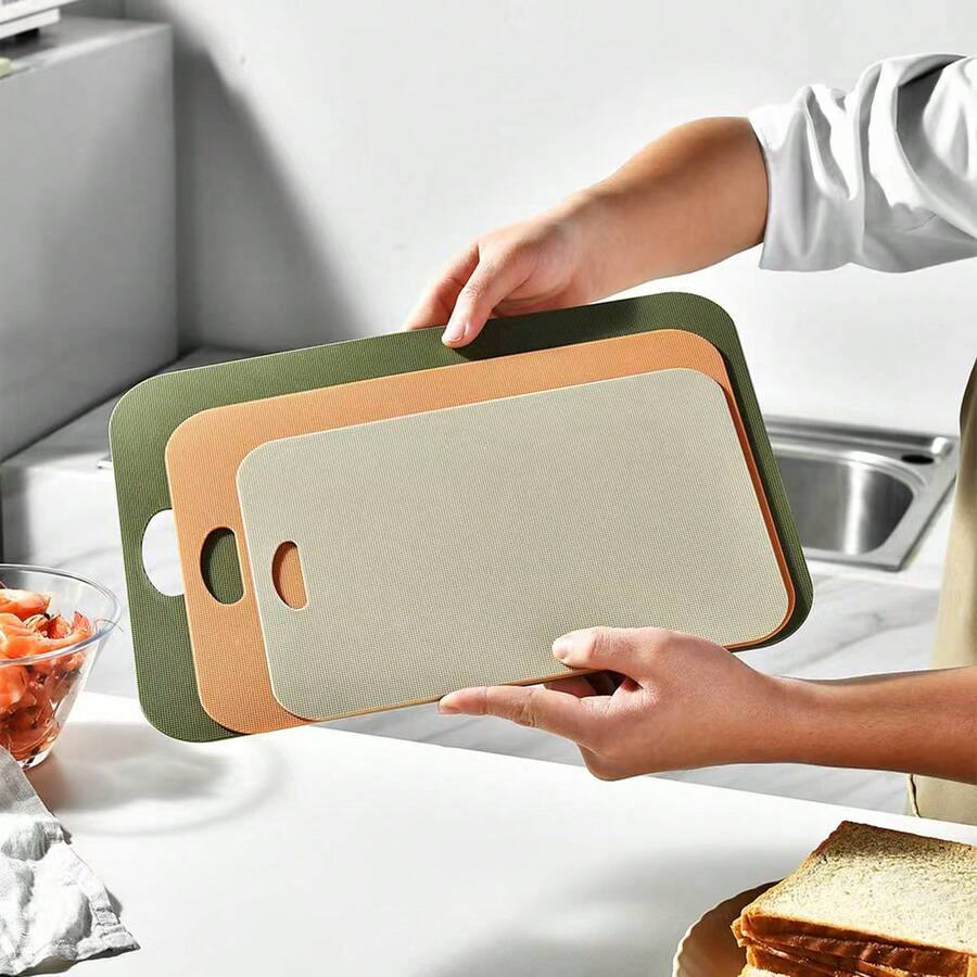 1 件 PP 厨房切菜板 3 件套，蔬菜水果砧板，双面切菜垫，婴儿食品准备工具