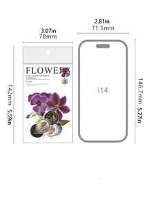40 adesivos decorativos com estampas florais artísticas, material escolar, volta às aulas