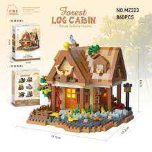 700+PCS Forest Series Miniature Architectural Model Building Toys Mini Bricks DIY Wooden House Tree House Blocks Toys Assembly Blocks Sets,Desktop Ornament,Birthday Gifts/Christmas Gifts/Corporate Gift