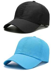 2pcs/1pc Breathable Quick Drying Hat Outdoor Hat Man And Women Summer Thin Breathable Peaked Cap Sports Running Baseball Cap For Men And Women Sunshade Quick-Drying Mesh Baseball Cap - Sun Protection Breathable Adjustable Cycling Hiking