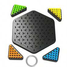 Triangular Chain Board Game Toy, Geometric Multi-Player Game, Rubber Band Triangle Chain Game, Multi-Person Leisure Game Toy - Black - View 10