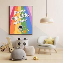 1pc Baby Room Decor Nursery Wall Art. Children's Room Wall Decal Art Poster . My Little Universe. Space Travel . Children's Posters, Vintage Cute Inspirational Posters, Children's Gifts . Girls Kids Room Decor, Girls Room Decor, Boho Kids Room Decor - Multicolor - View 7