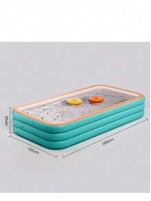Inflatable Swimming Pool - Made Of Thick PVC Material, Suitable For Bathing And Relaxation, Foldable, Great For Outdoor Garden Entertainment And Summer Parties, Durable Design - Available In Multiple Models - A - View 7