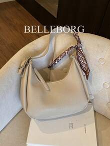 Fashionable Versatile Retro Print Shoulder Bag Underarm Bag With Scarf - View 7