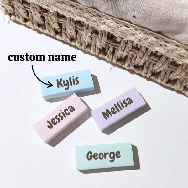 Gomme à crayon personnalisée - fournitures scolaires et cadeau pratique pour élève (paquet simple)