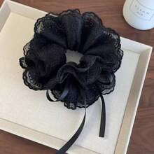 Women Lace Scrunchies Sweet Lace Trim Hair Ties Girl Ballet Ponytail Head Flowers Hair Accessories, Ponytail Holders, Hair Elastics, Hair Rope, Hair Bobbles