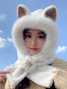 Gorro de lana tipo Fair Isle acogedor para mujer: sombrero de invierno cálido y elegante con protección para las orejas, perfecto para otoño e invierno - se puede usar como bolso - Multicolor - Ver 2