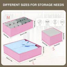 Organizadores plegables para bebé y almacenaje & Organizador de cómoda para dormitorio, Organizador de cajones de ropa, Organizador de armario - Organizador de cómoda de guardería para ropa interior, calcetines, baberos, etc. - Rosa - Ver 7