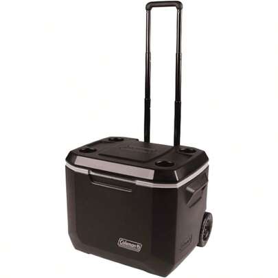 Xtreme 50qt Wheeled Cooler ExtraWalled Insulation Keeps Ice Up To 5 Days Portable Rolling Hard Chiller